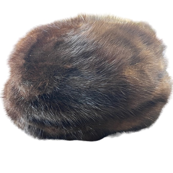 Vintage Mink Fur Pill Box Hat EUC - Picture 3 of 6
